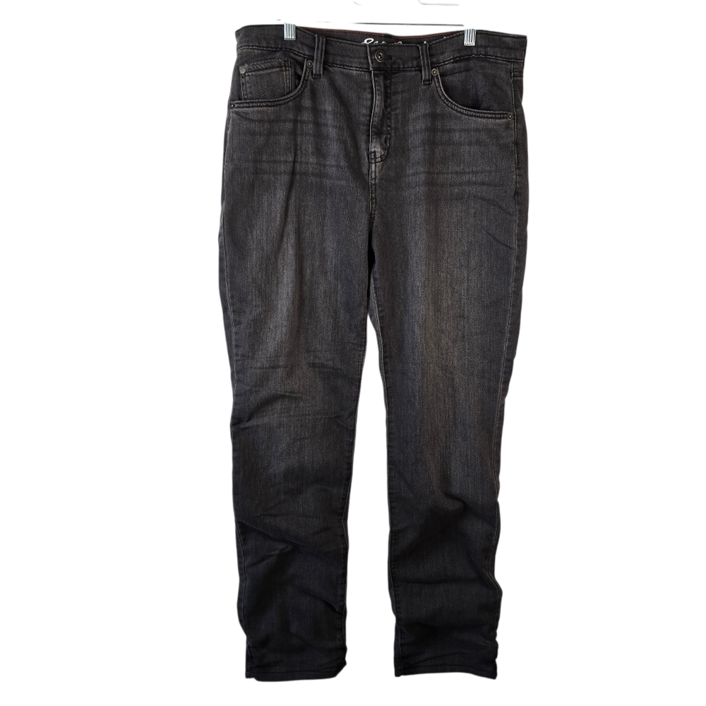 Eddie Bauer Women's Boyfriend Midrise Straight Leg Flannel Lined Full Jeans 10